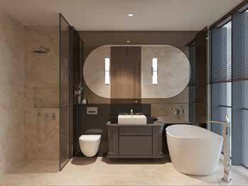 Master bathroom with freestanding tub